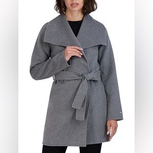 Forever 21 Gray Belted Wrap Coat